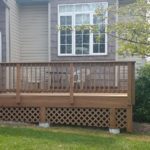 Brown Pressured Treated Wood Deck Construction