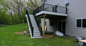 Composite AZEK Deck Built In Andover Minnesota.